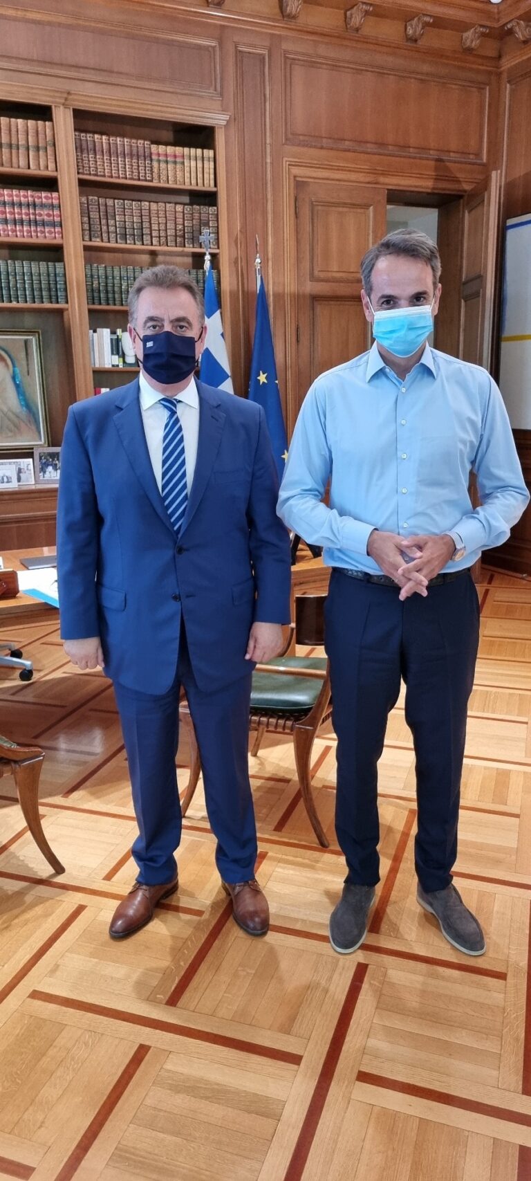 Συνάντηση του Θανάση Καββαδά  με τον Πρωθυπουργό Κυριάκο Μητσοτάκη στο Μέγαρο Μαξίμου