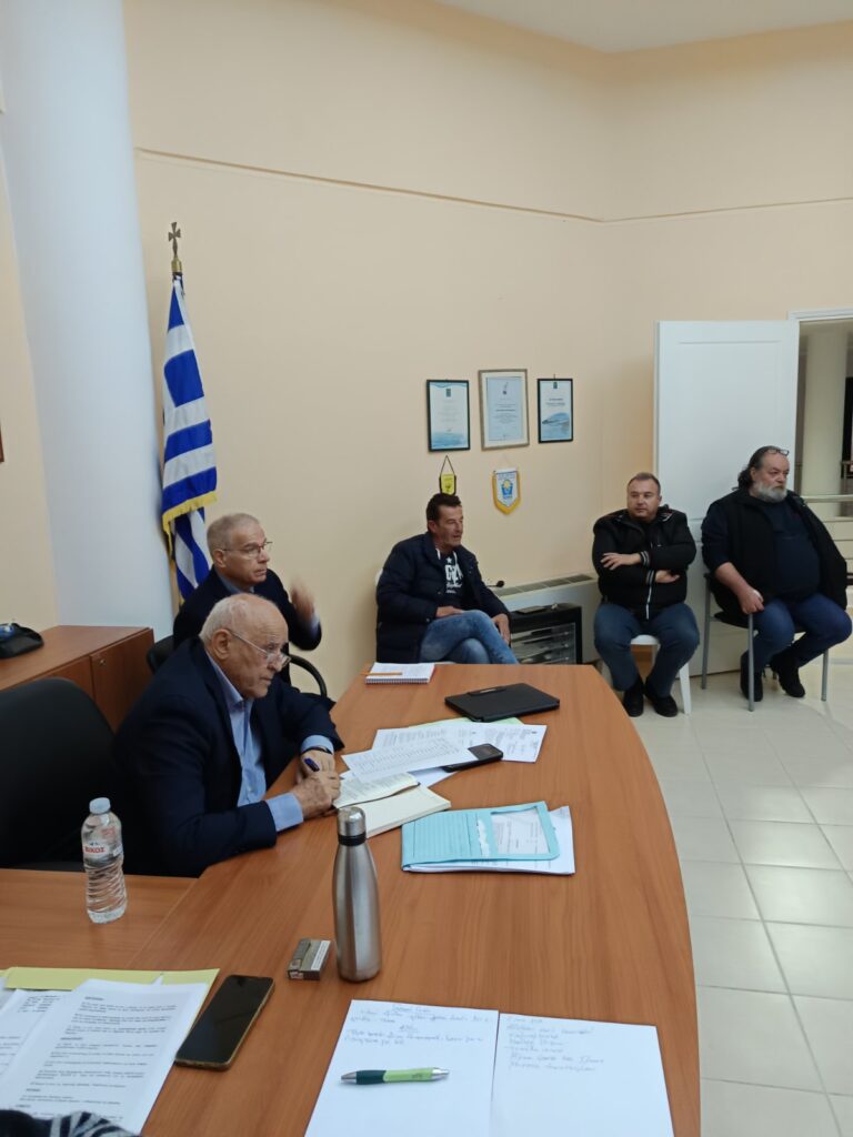 Συνάντηση – συζήτηση του Δημάρχου Λευκάδας με τους Προέδρους των Κοινοτήτων της Δημοτικής Ενότητας Απολλωνίων, στο Δημοτικό Κατάστημα στη Βασιλική